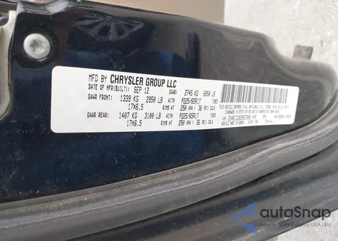 2013 Chrysler Town & Country Touring-L из США, поврежденный, VIN 2C4RC1CG6DR537609